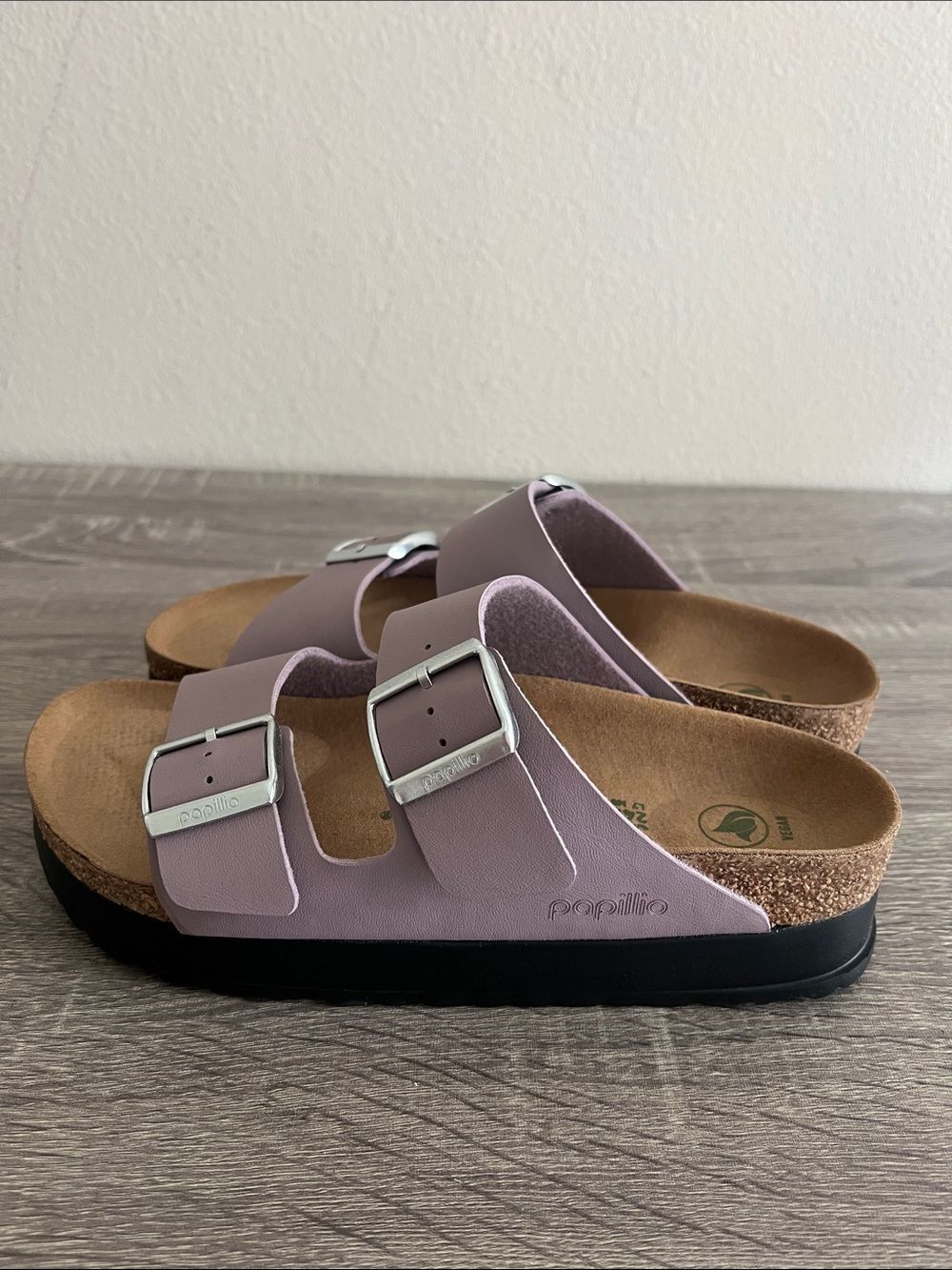 New Papillio by Birkenstock Arizona Platform Sandals Double Buckle 38/US7 - Picture 4 of 6